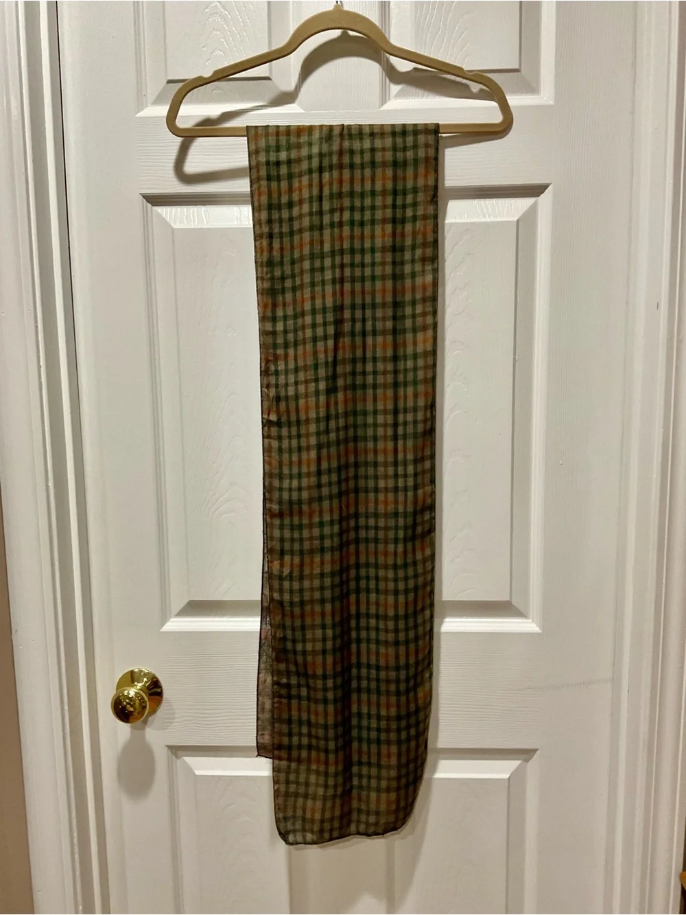 Multicolor Reversible Floral/Plaid Scarf